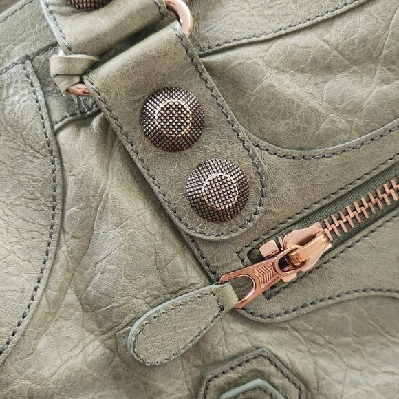 BNWT Balenciaga Giant 21 City Bag – Rare Vert D'eau w/ Rose Gold Hardware - Picture 5 of 16